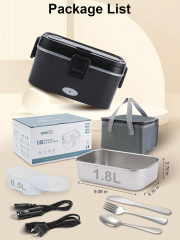 SOHIDA dishwasher-safe containers and insulated bag for easy transport