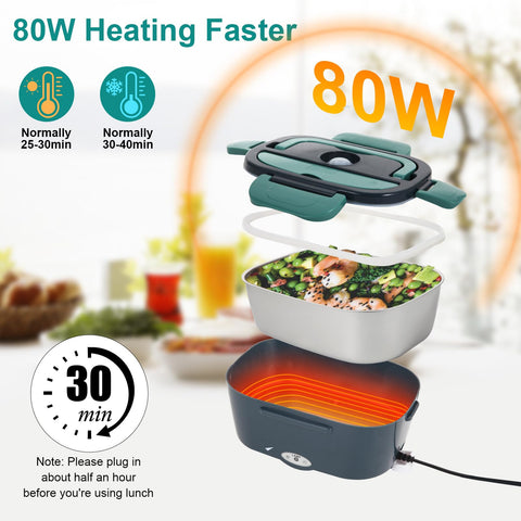 SOHIDA 80W heating action warms meals quickly and evenly