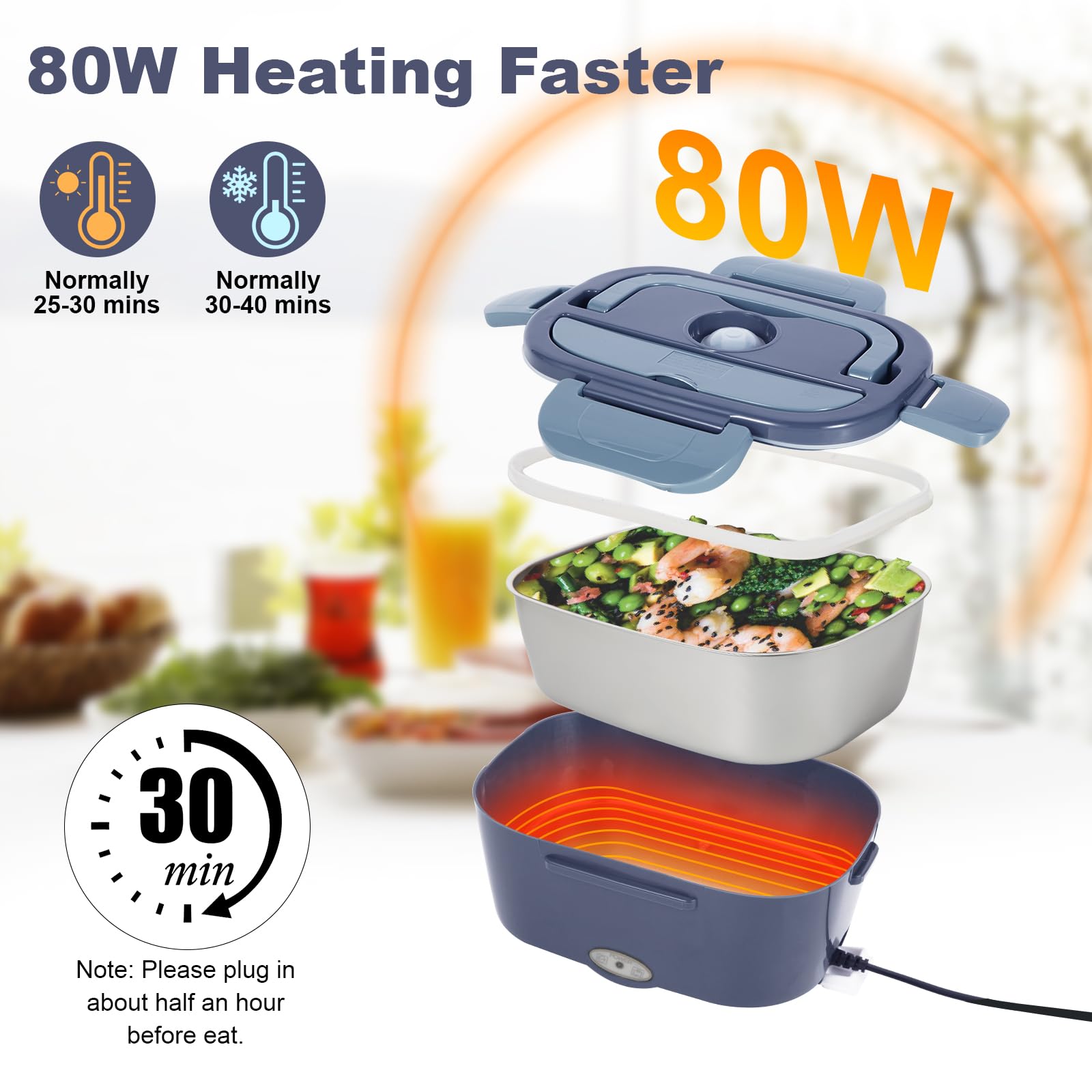 SOHIDA lunch box leakproof gasket prevents spills during commutes.