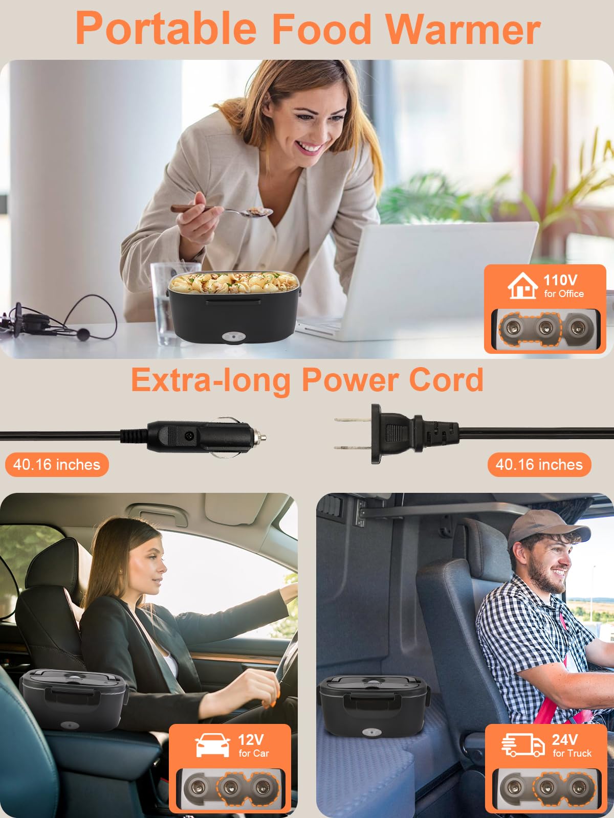 SOHIDA includes stainless steel fork and spoon for meals on the go