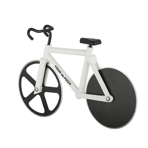 SOHO Kitchen Tour de Pizza Cutter display stand showcased on a counter.