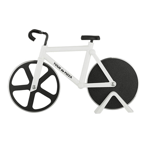 SOHO Kitchen Tour de Pizza Cutter wheel detail with non-stick blades for cleanup ease.