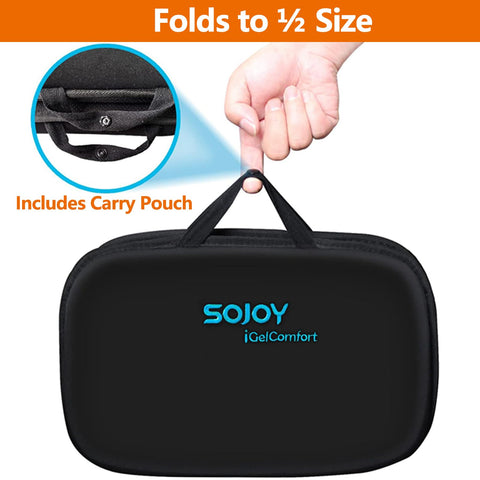 Sojoy iGelComfort driving-seat cushion provides steady support on long drives.