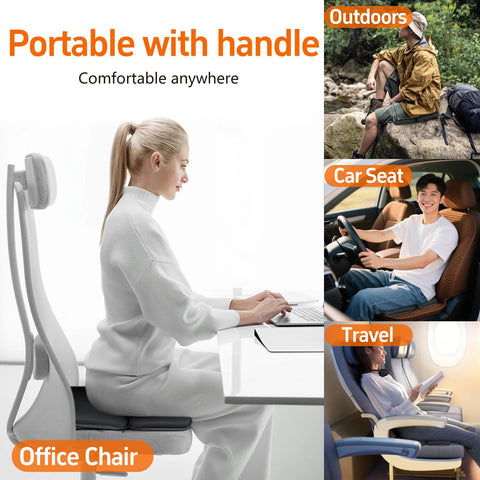 Sojoy iGelComfort office-chair use shows versatile daily comfort.
