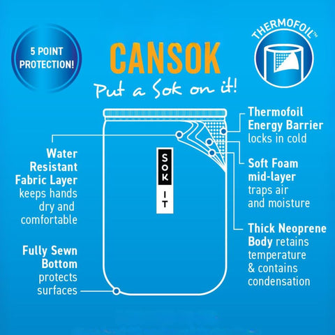 Sok It CanSok insulated sleeve with thermofoil for longer chill
