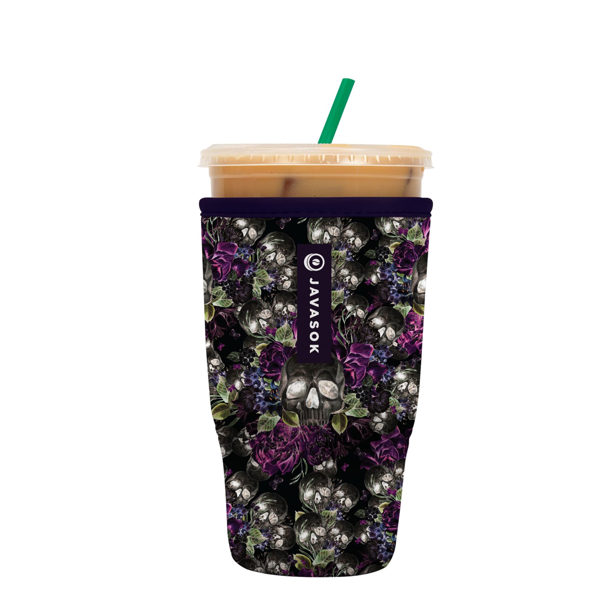 Sok It JavaSok after-dark sleeve on a 32oz cup keeps beverages cold and hands dry.