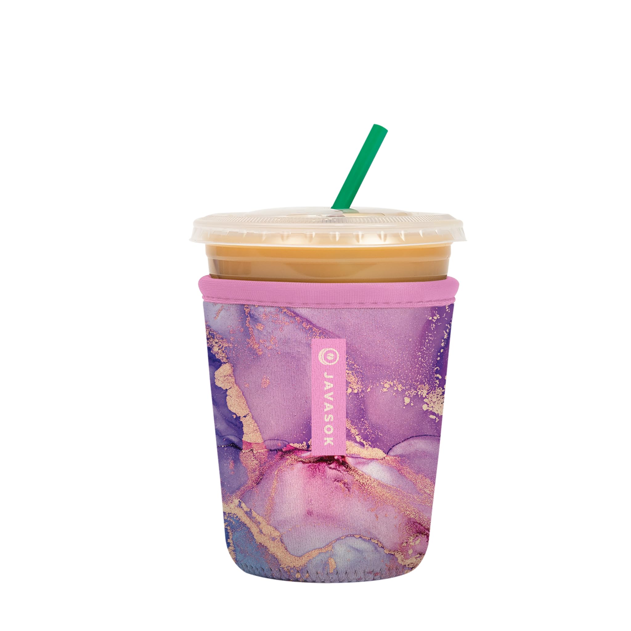 Sok It JavaSok Aurora Era sleeve front view keeps drinks cold and hands dry.