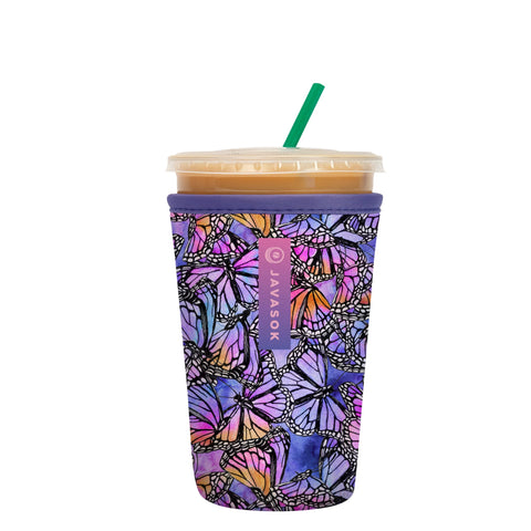 Sok It JavaSok Butterfly Galaxy sleeve protects 22-28oz cups while keeping beverages cool.