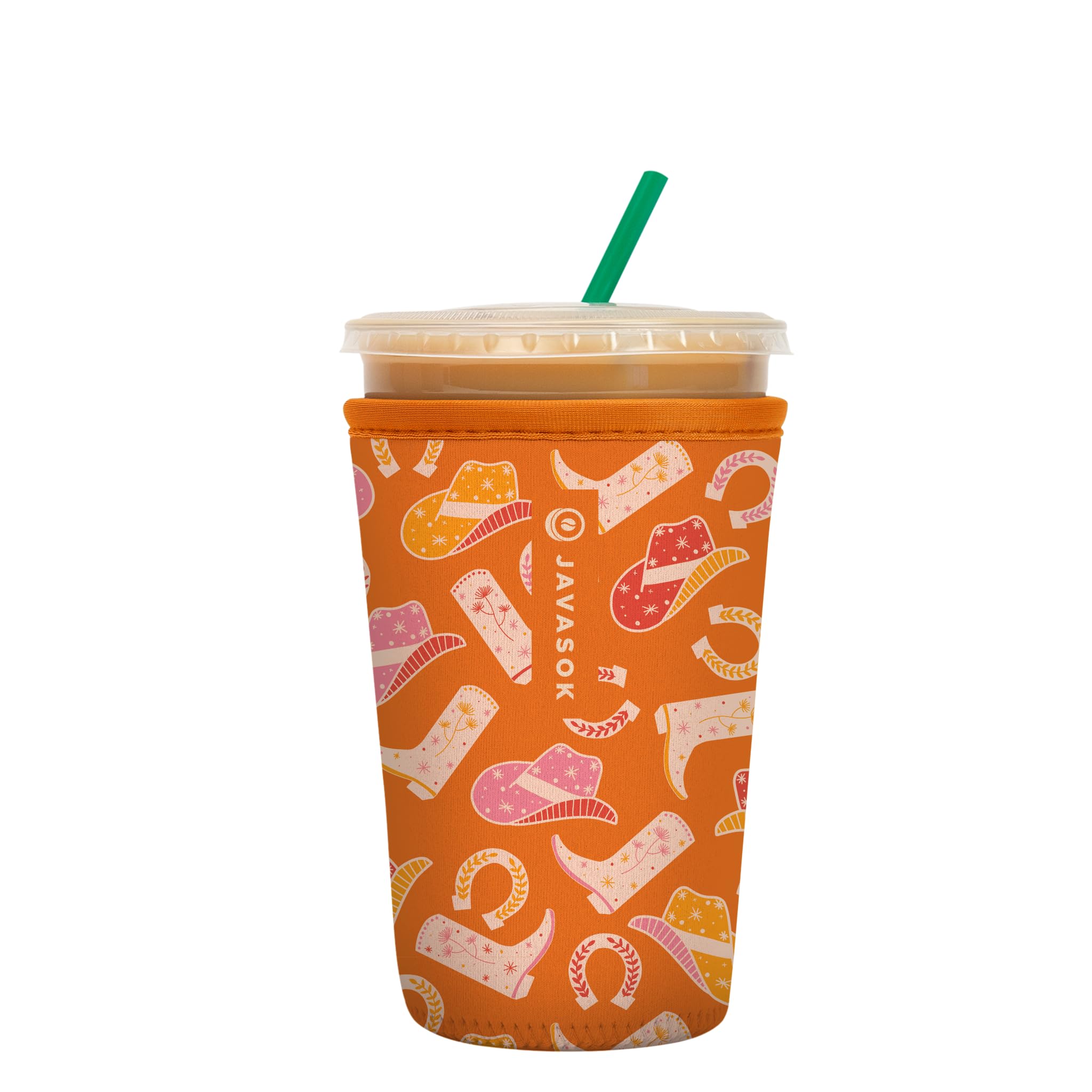 Sok It JavaSok Cowgirl Couture insulated sleeve on 22-28oz cup showing condensation control