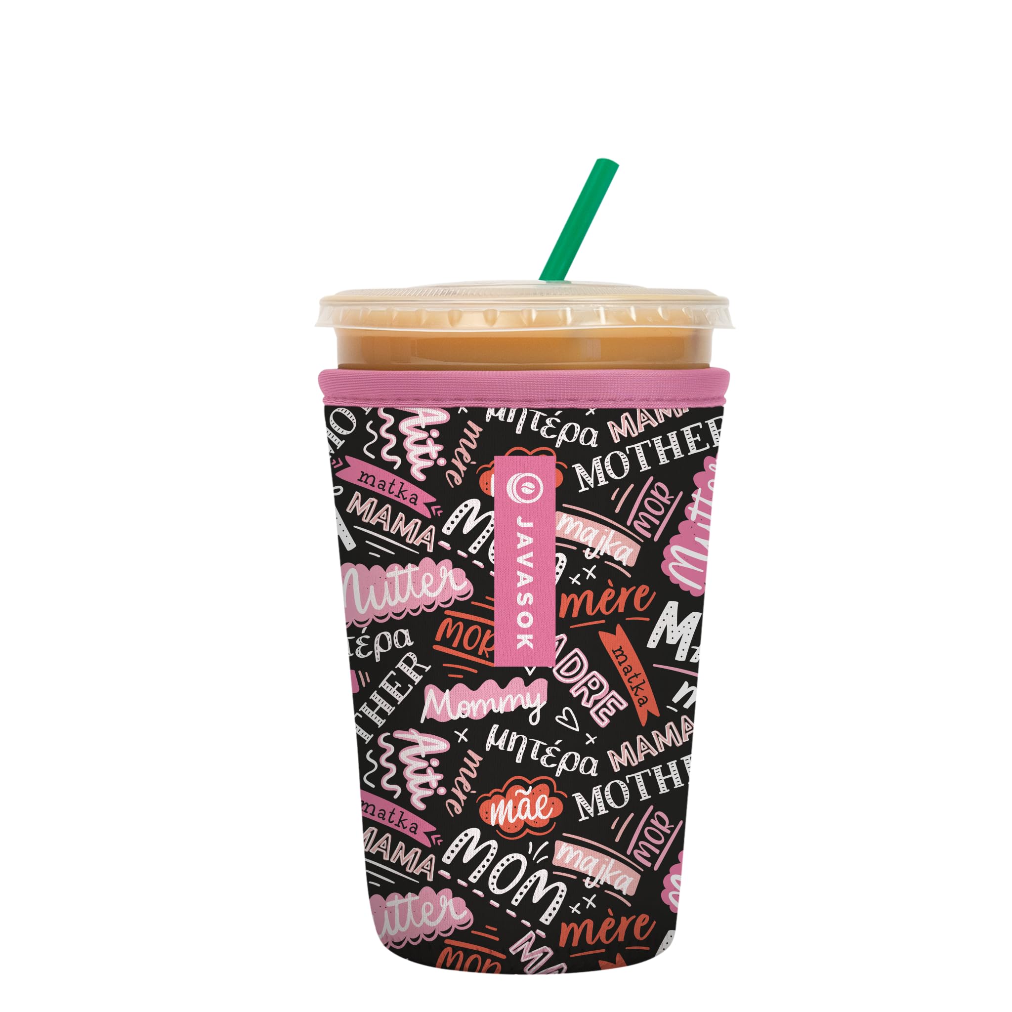 Sok It JavaSok cup sleeve Mom Love design keeps drinks cold and hands comfortable