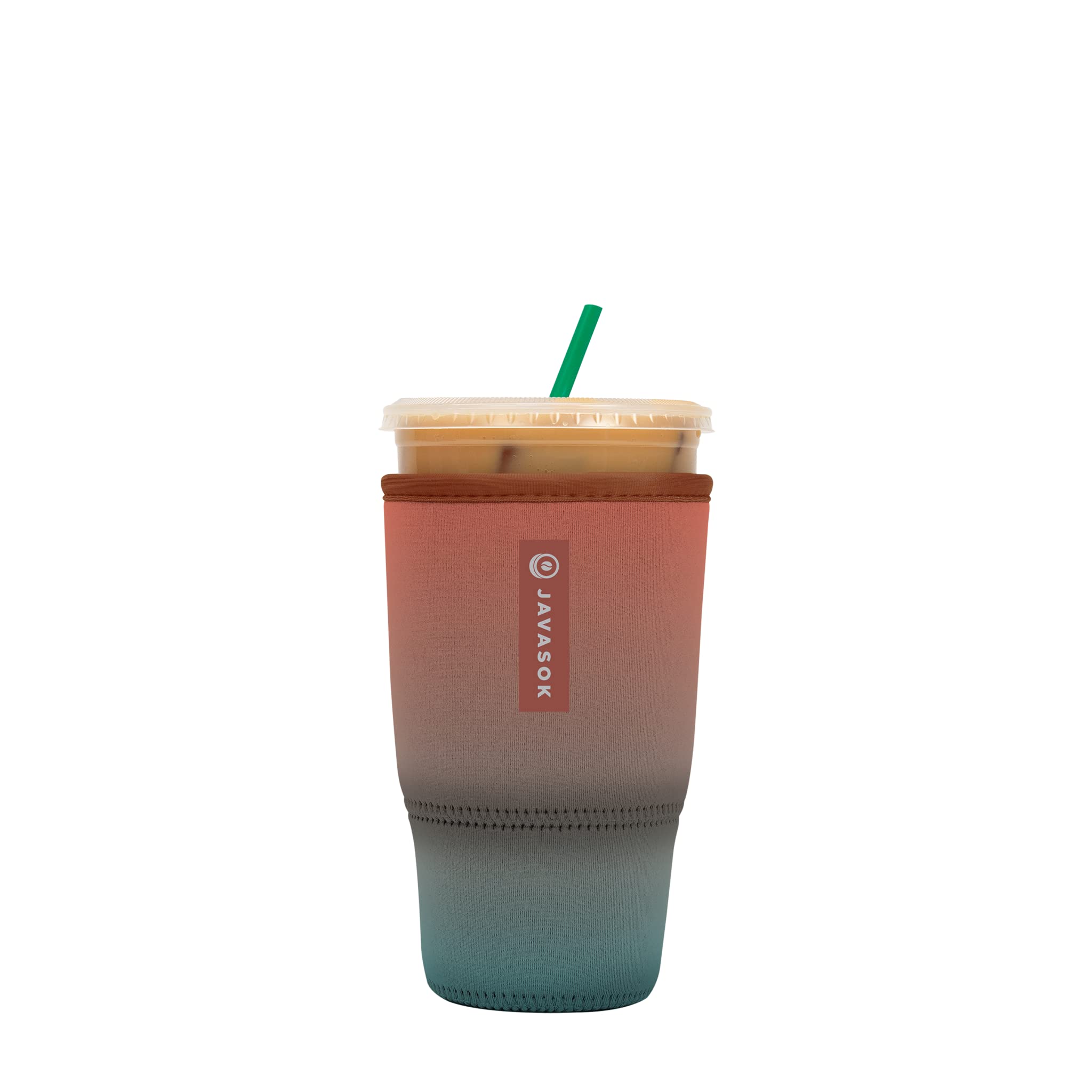 Sok It JavaSok desert-ombre sleeve keeps drinks cold longer during on-the-go use.