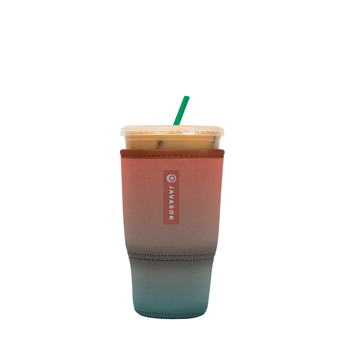Sok It JavaSok desert-ombre sleeve keeps drinks cold longer during on-the-go use.