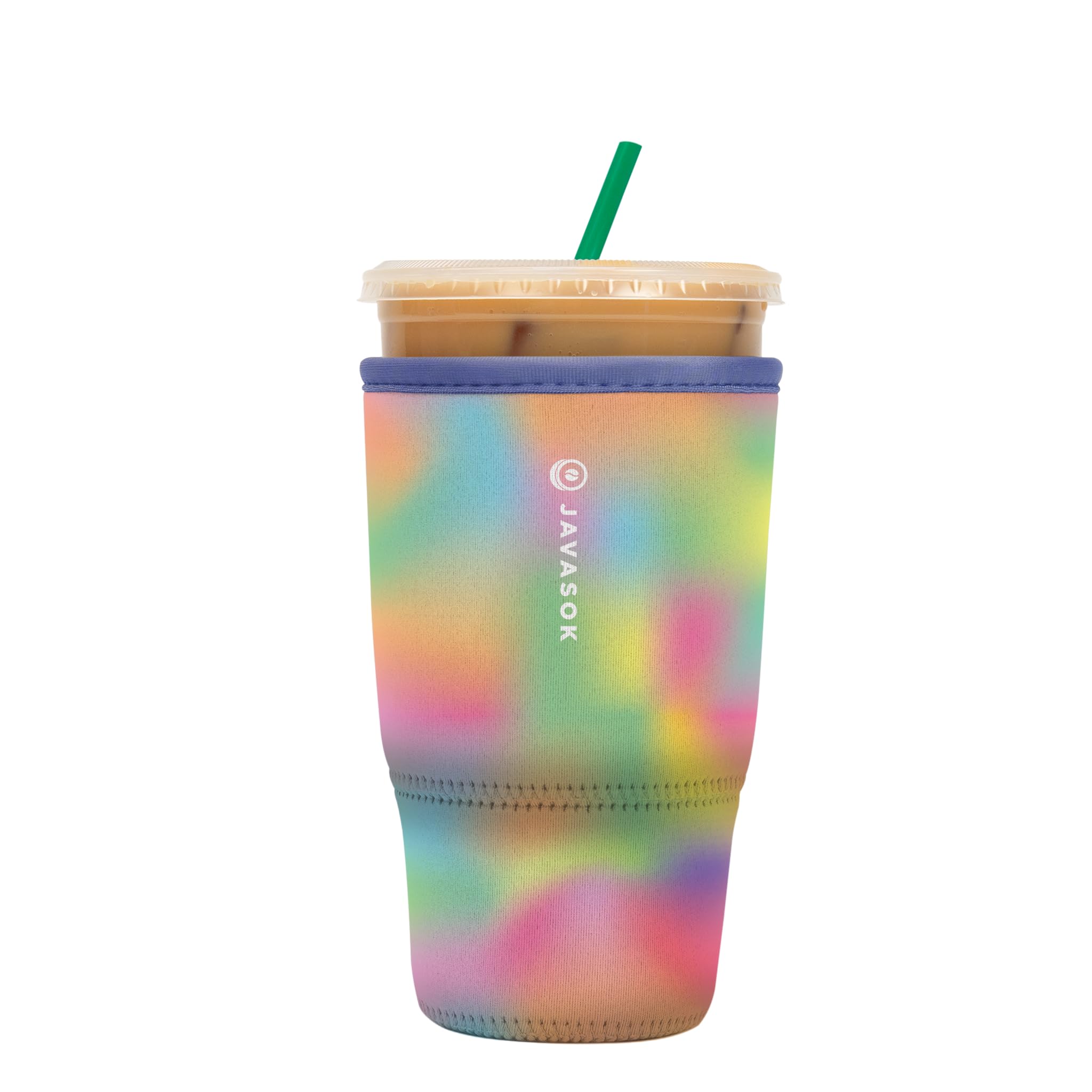 Sok It JavaSok sleeve front view in Dreaming in Color for cold drinks