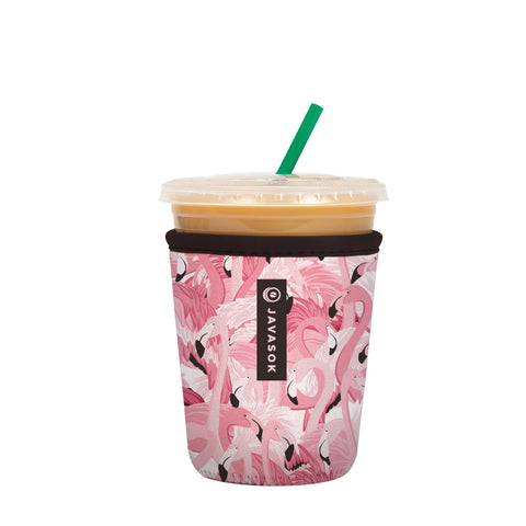 Sok It JavaSok Flamingo Dance sleeve front view keeps drinks cooler and stylish