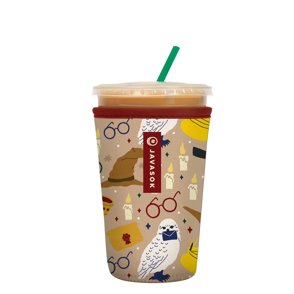 Sok It JavaSok Horcrux sleeve on a cold drink for a comfortable, non-slip grip