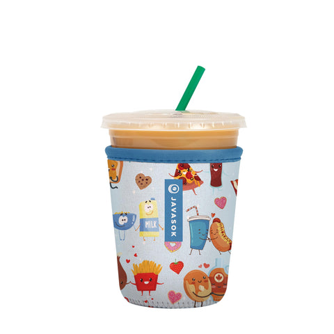 Sok It JavaSok sleeve on a cup keeps beverages cold and comfortable.