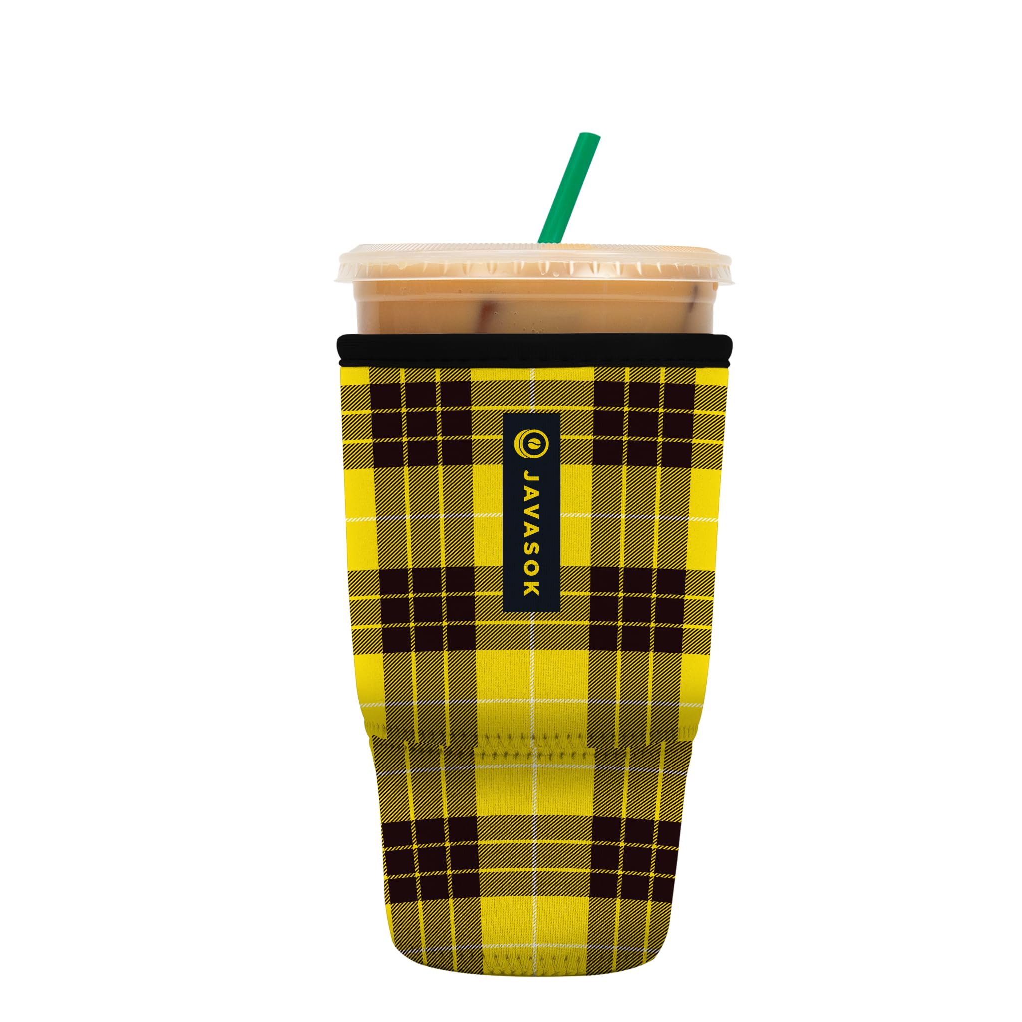 Sok It JavaSok insulated sleeve around iced coffee keeps drinks cold and hands comfortable.