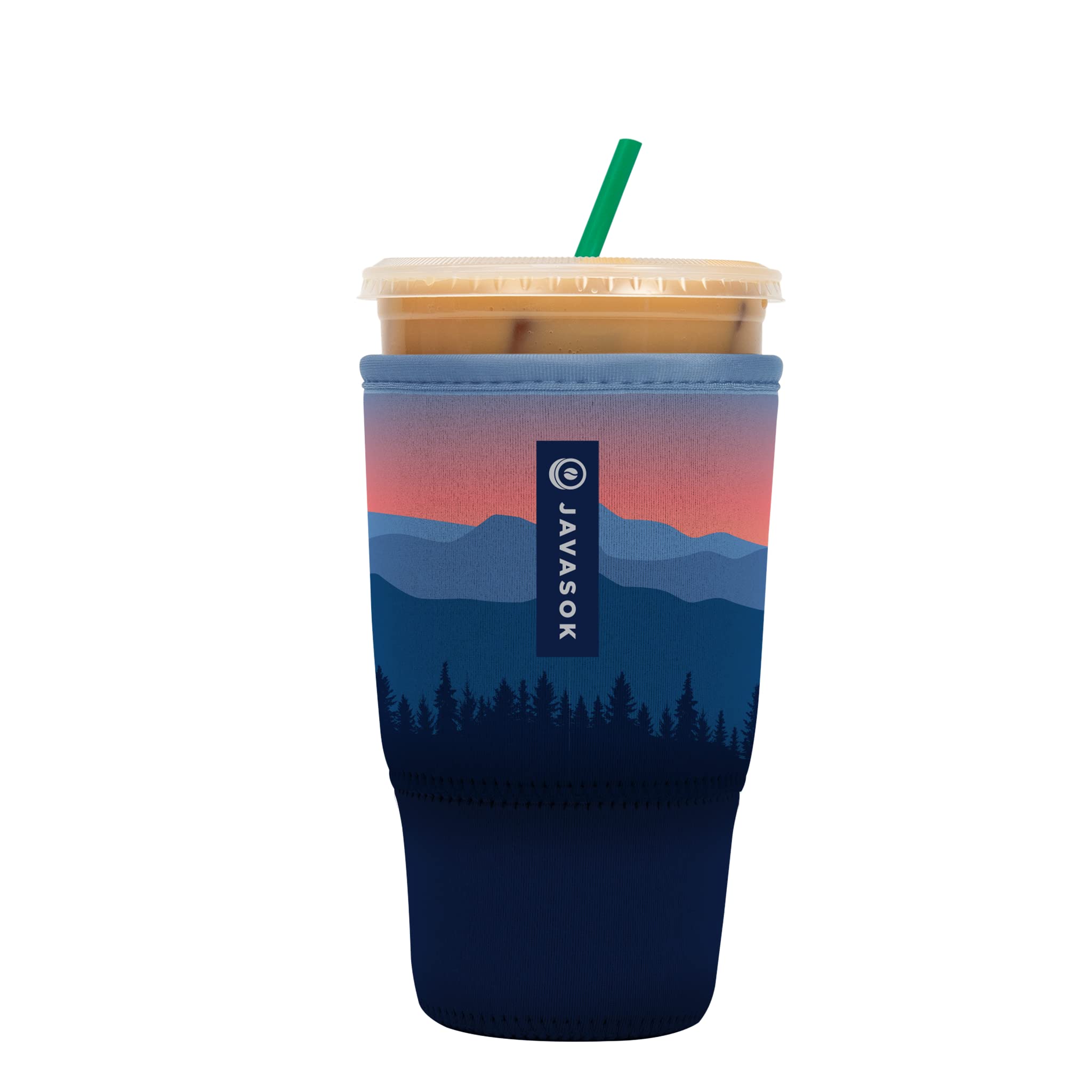 Sok It JavaSok Blue Ridge sleeve on iced coffee shows secure grip