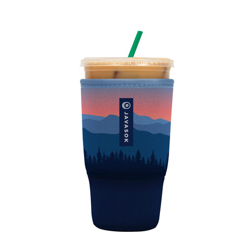 Sok It JavaSok Blue Ridge sleeve on iced coffee shows secure grip
