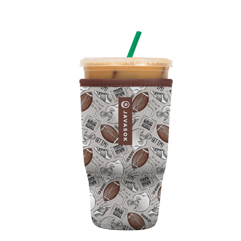 Sok It JavaSok insulated sleeve on a close-up cup showing textured neoprene for better grip and cold coffee.
