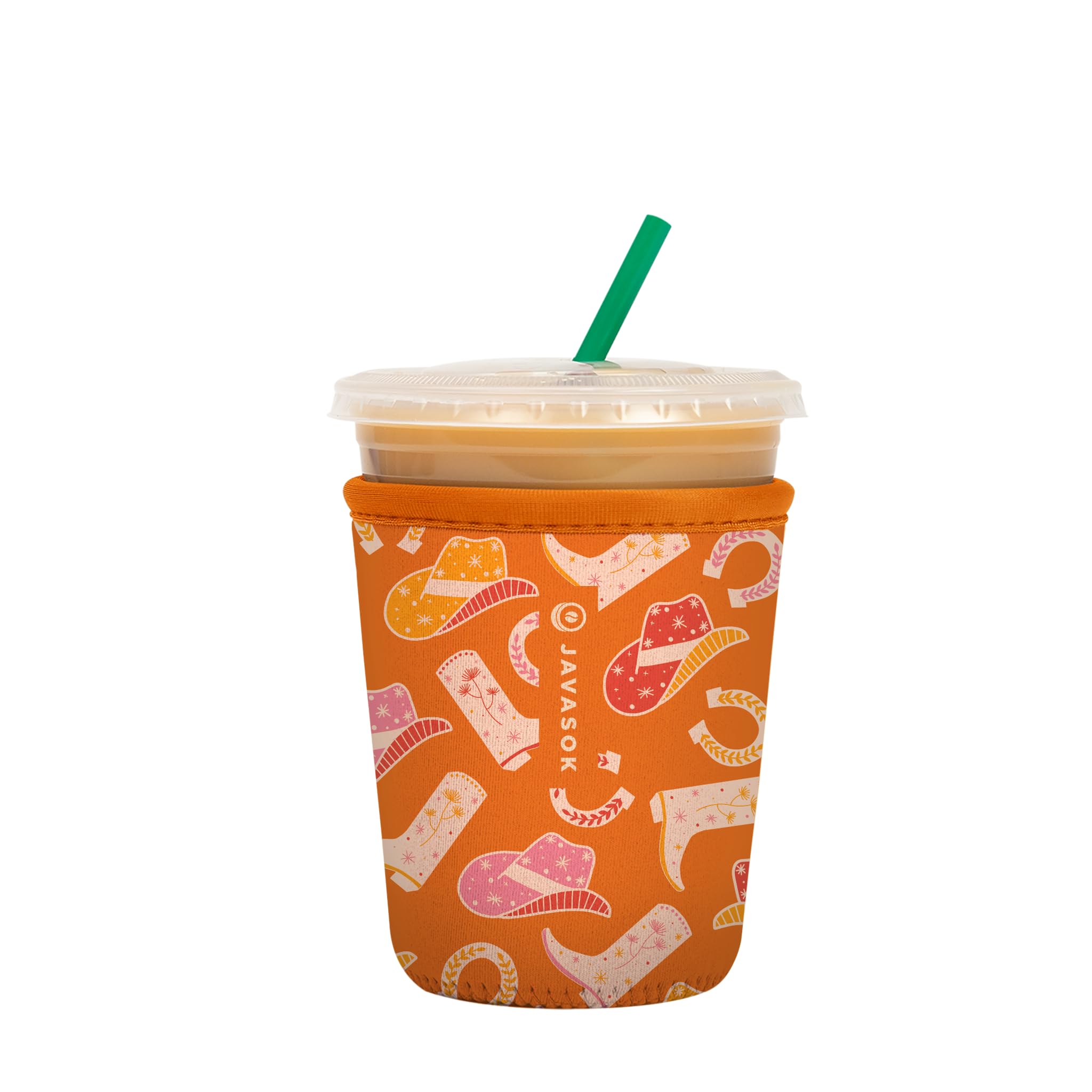 Sok It JavaSok iced coffee sleeve closeup showing insulation that keeps drinks colder.