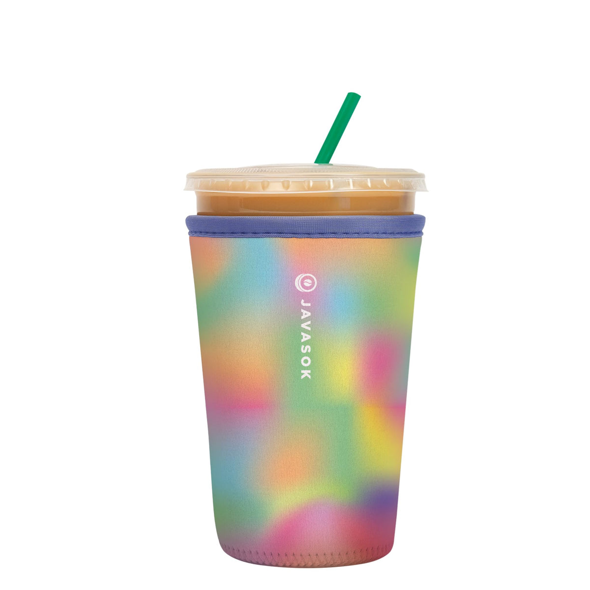 Sok It JavaSok iced coffee sleeve Dreaming in Color keeps drinks cold and hands warm