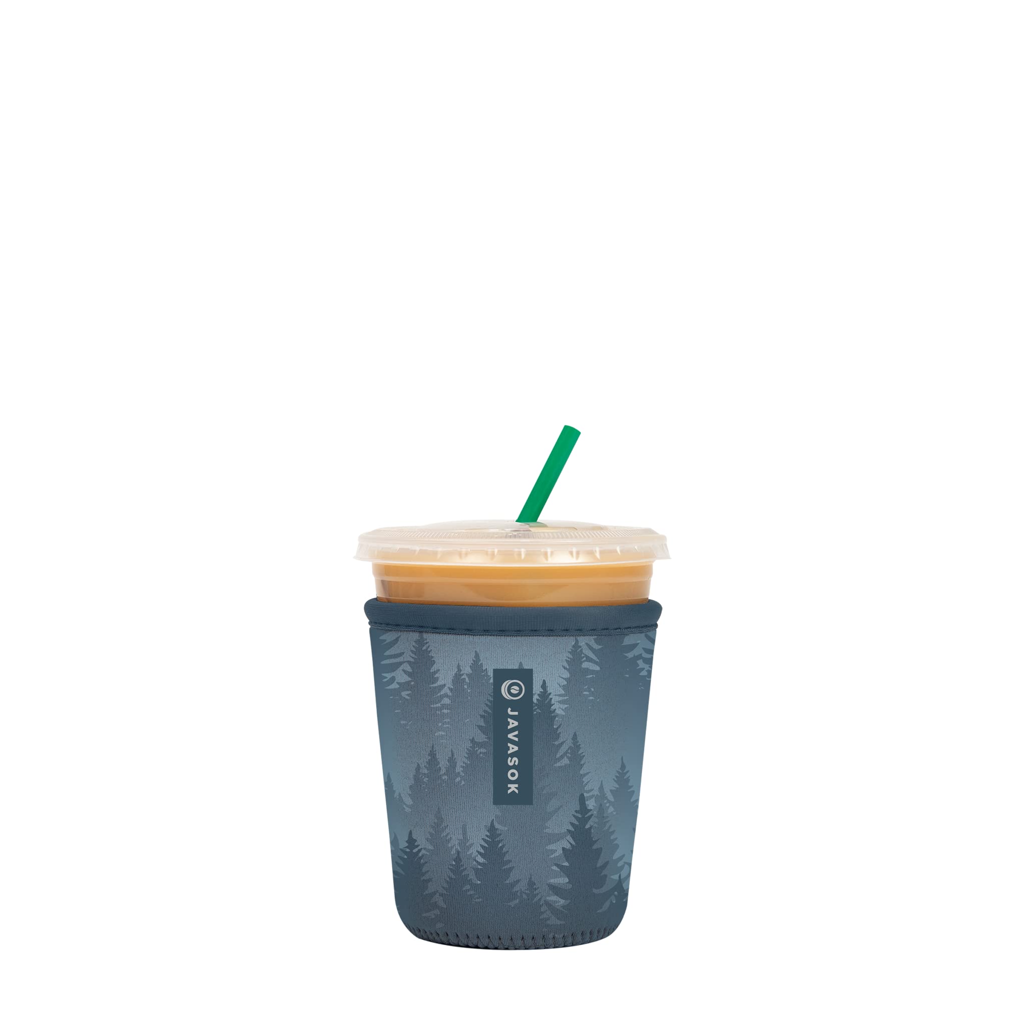 Sok It JavaSok iced coffee sleeve front view keeps beverages cooler and hands comfortable