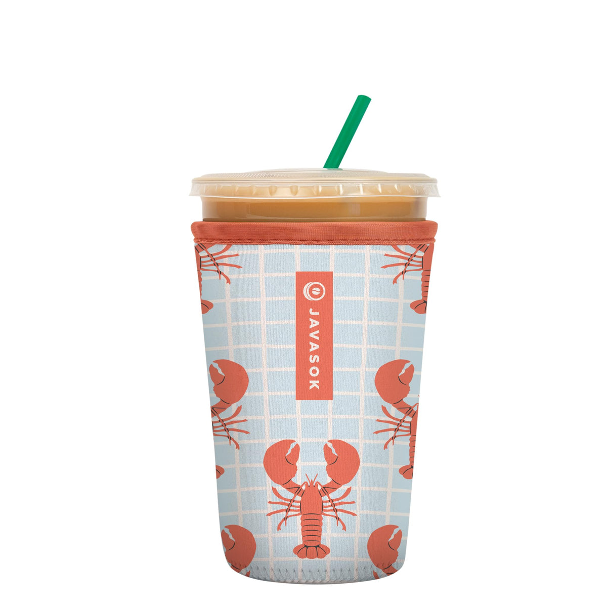Sok It JavaSok insulated sleeve in hand keeps drinks cold and hands dry.
