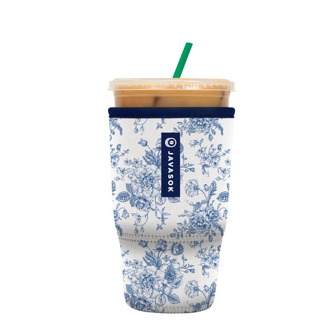 Sok It JavaSok iced coffee sleeve on large 30-32oz cup keeps drinks cold and hands warm