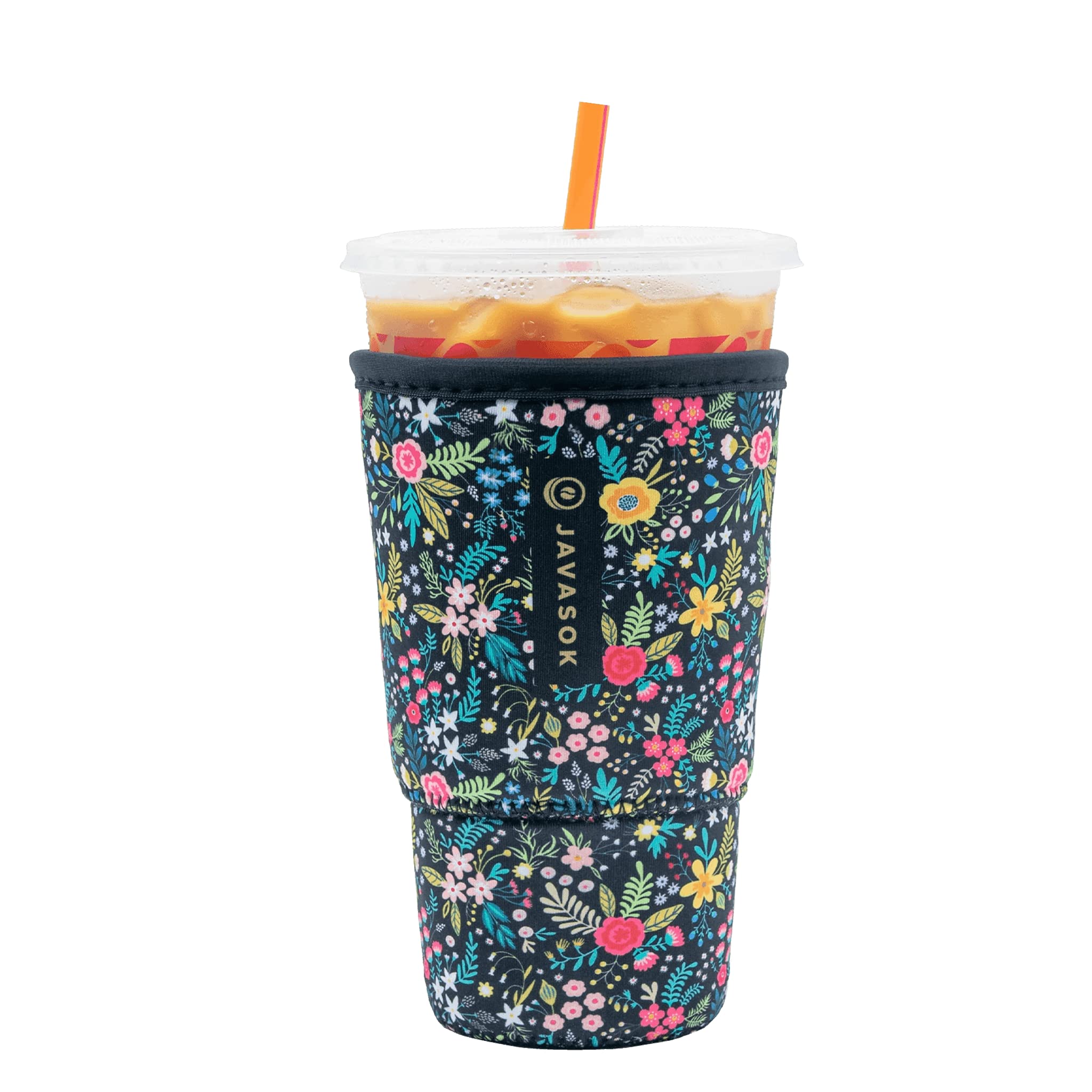 Sok It JavaSok insulated sleeve on 30-32oz cup keeps drinks cold and hands warm.