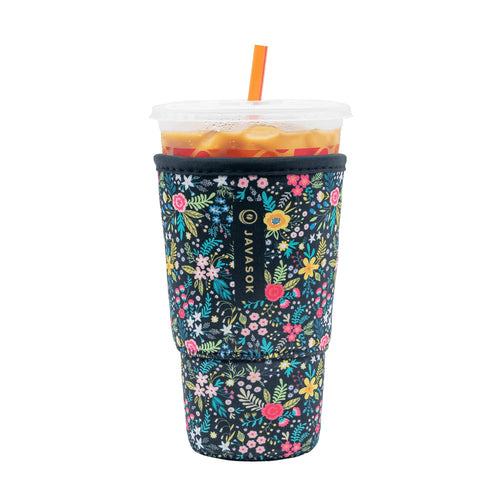 Sok It JavaSok insulated sleeve on 30-32oz cup keeps drinks cold and hands warm.
