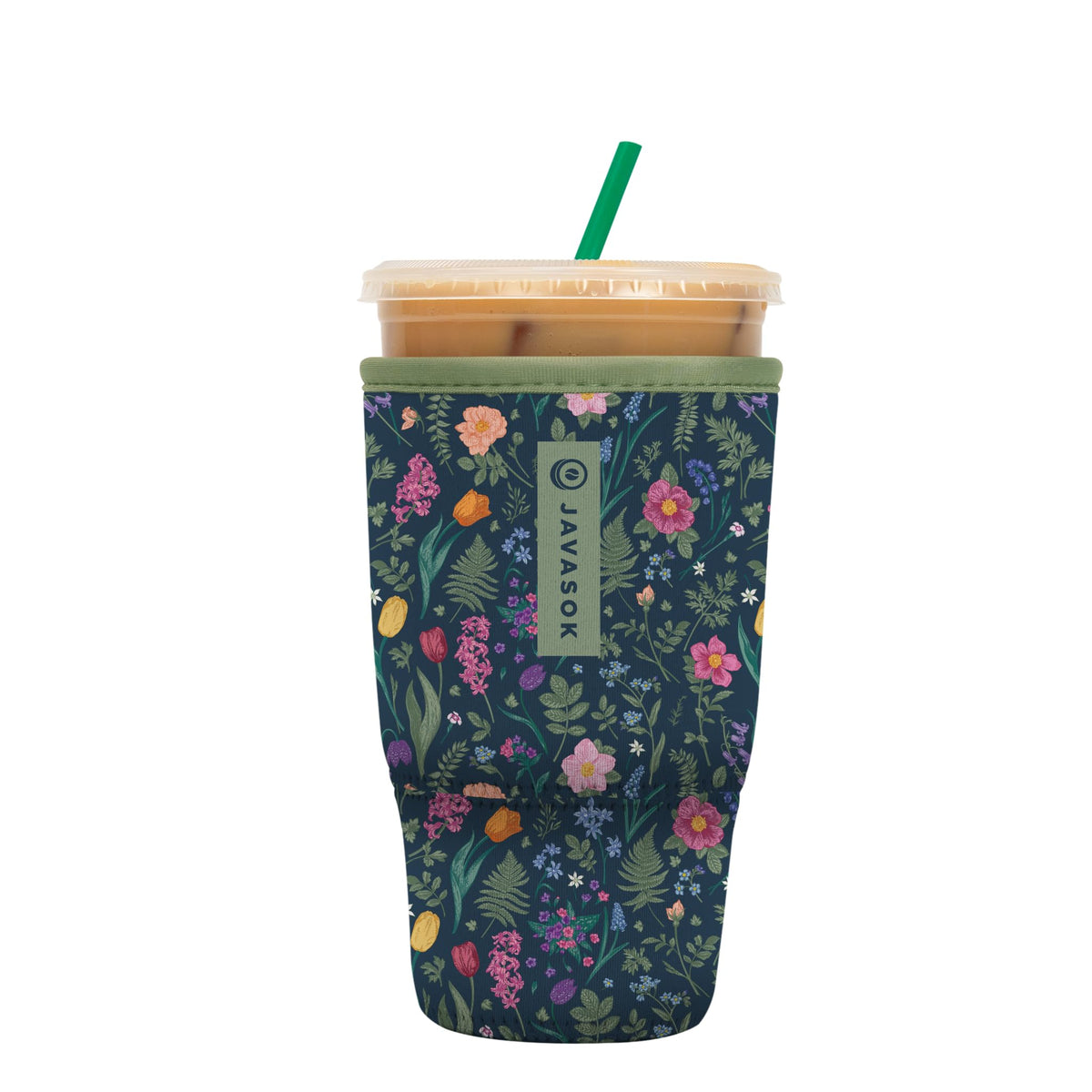 Sok It JavaSok iced coffee sleeve texture close-up showing durable neoprene.