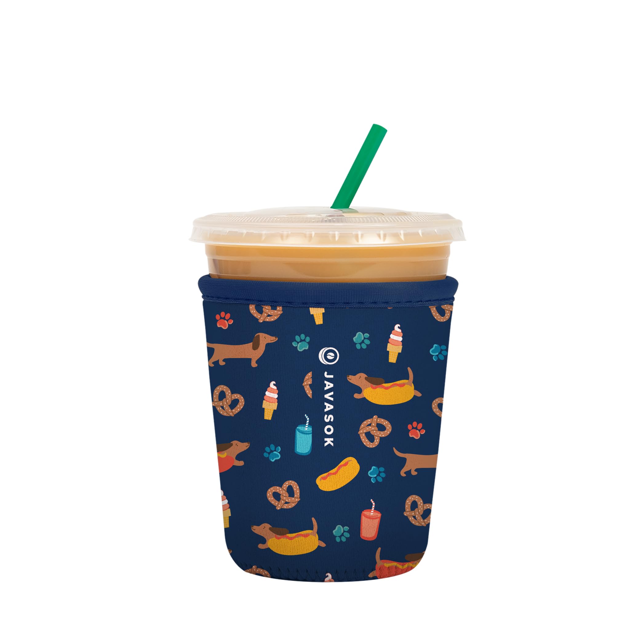 Sok It JavaSok iced coffee sleeve keeps drinks cold on the go.