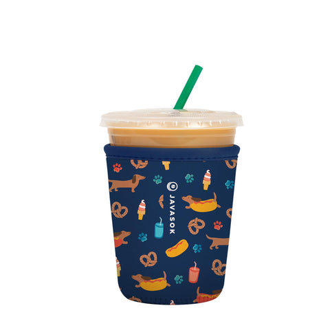 Sok It JavaSok iced coffee sleeve keeps drinks cold on the go.
