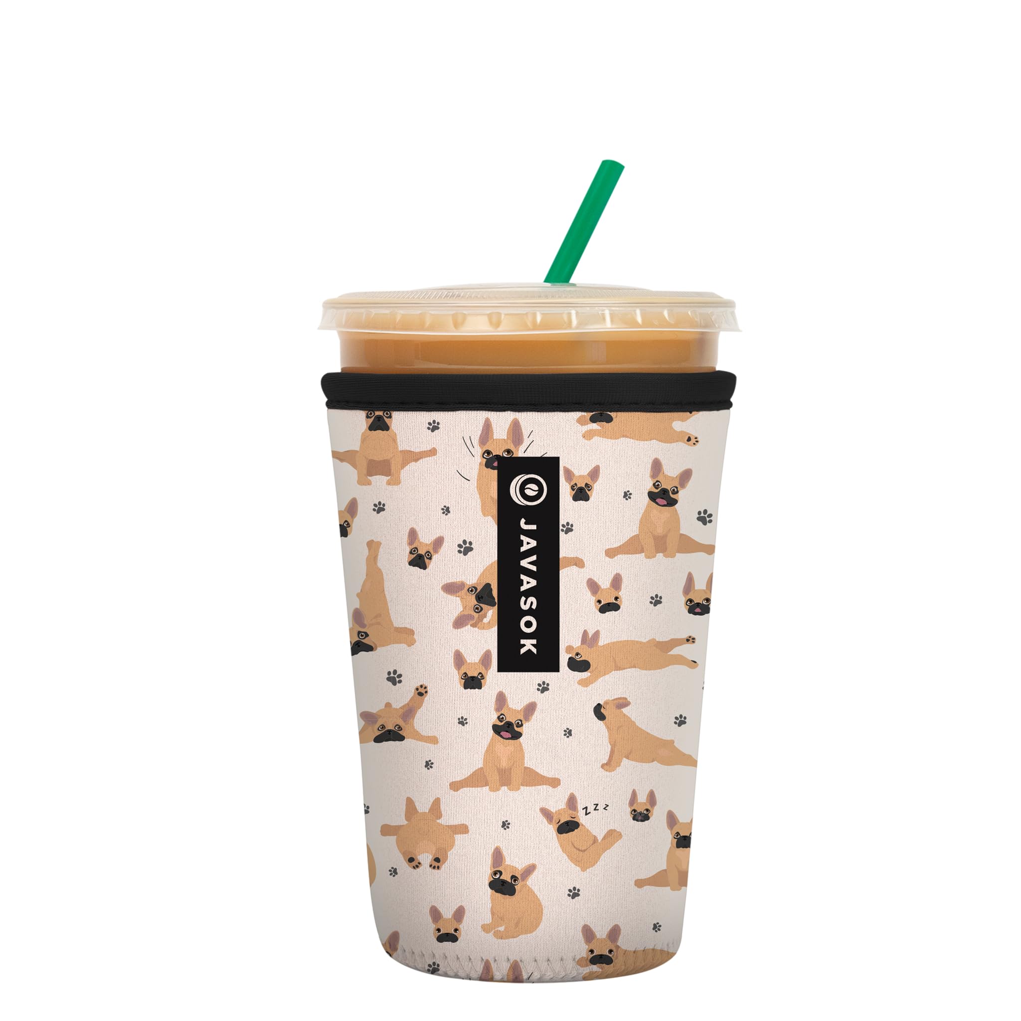 Sok It JavaSok iced coffee sleeve keeps drink cold and easy to hold