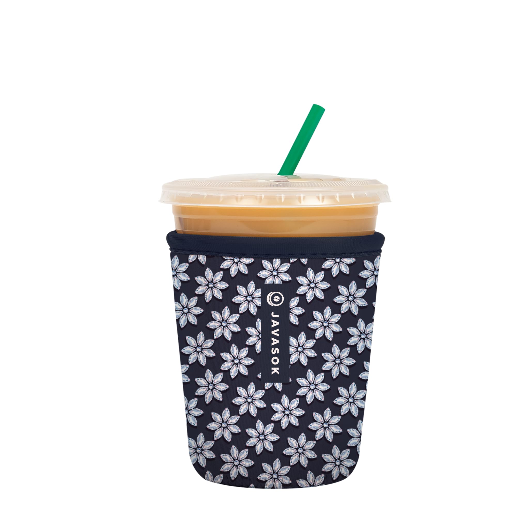 Sok It JavaSok iced coffee sleeve on a 16-20oz cup with secure grip