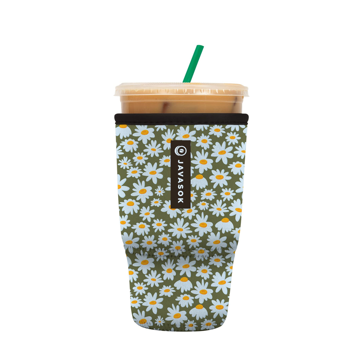 Sok It JavaSok iced coffee sleeve snugly fits a large cup and keeps drinks cold.