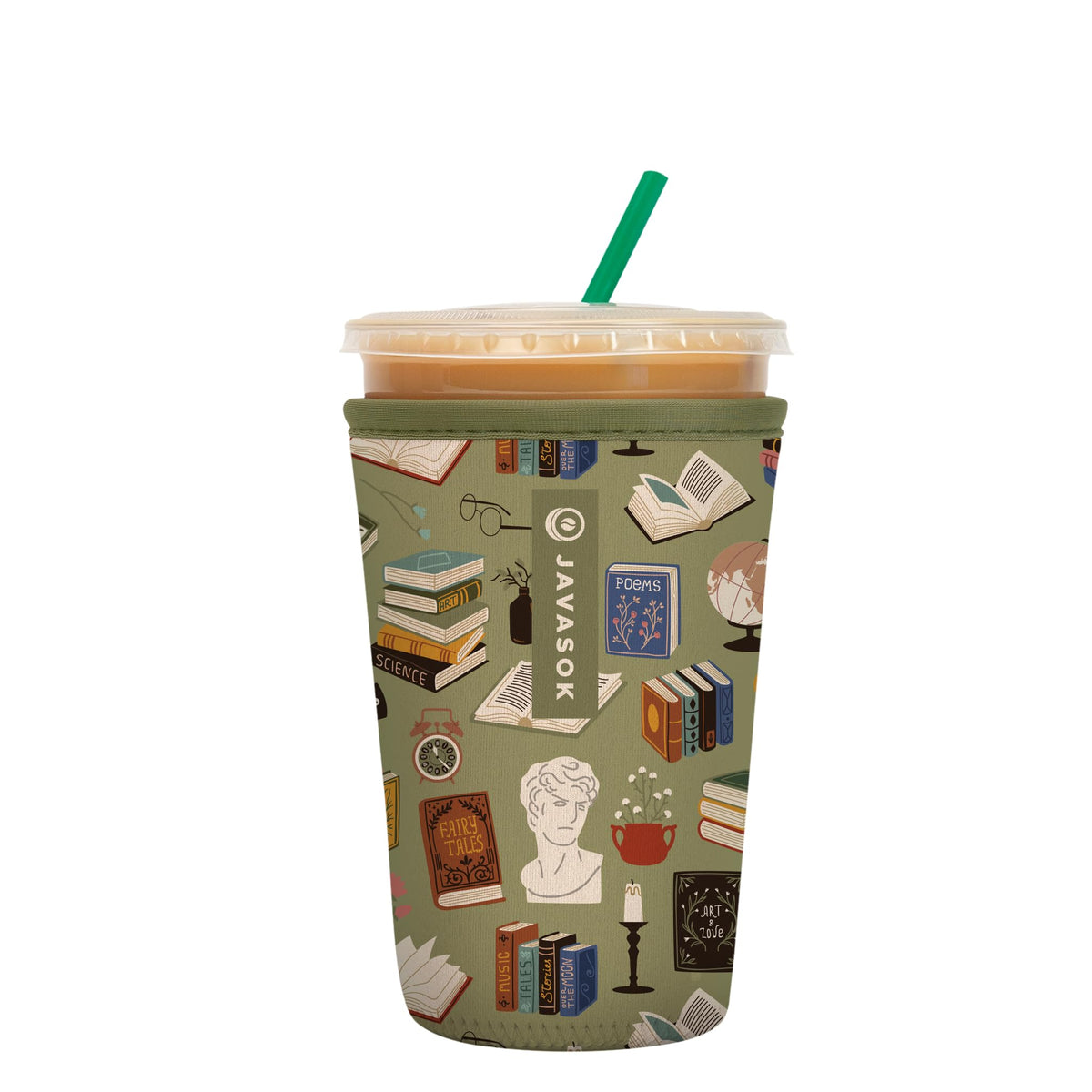 Sok It JavaSok insulated neoprene sleeve for iced coffee keeps drinks cold and hands dry.