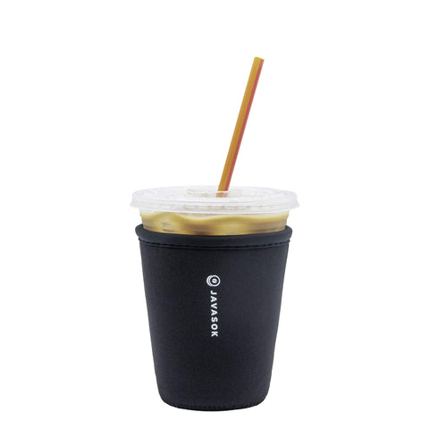 Sok It JavaSok insulated sleeve in black keeps 16-20oz drinks cold longer.
