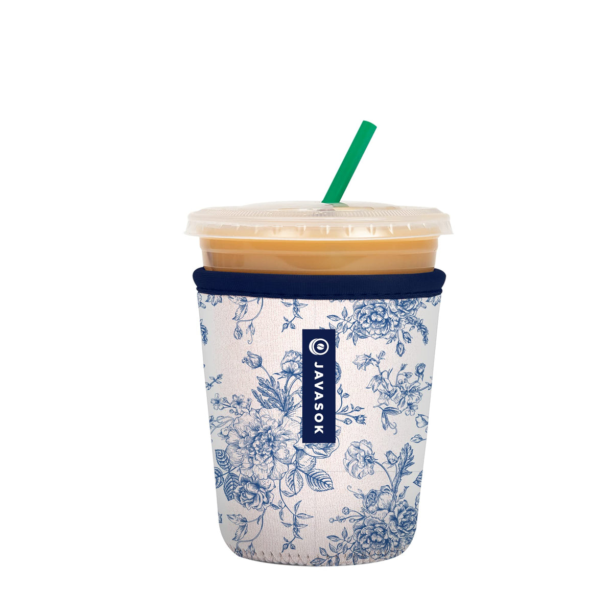 Sok It JavaSok insulated neoprene sleeve on a 16oz cup keeps drinks cold and hands warm