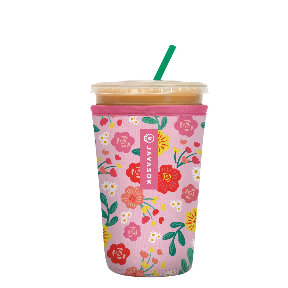 Sok It JavaSok insulated neoprene sleeve for iced coffee keeps drinks cold and hands warm.