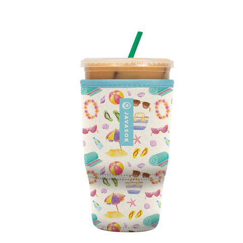 Sok It JavaSok insulated sleeve on a large 30-32oz cup for Beach Life.