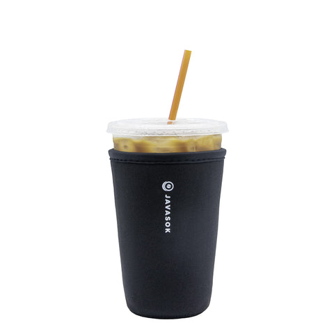 Sok It JavaSok insulated sleeve on a black 22-28oz cup keeps drinks cold longer