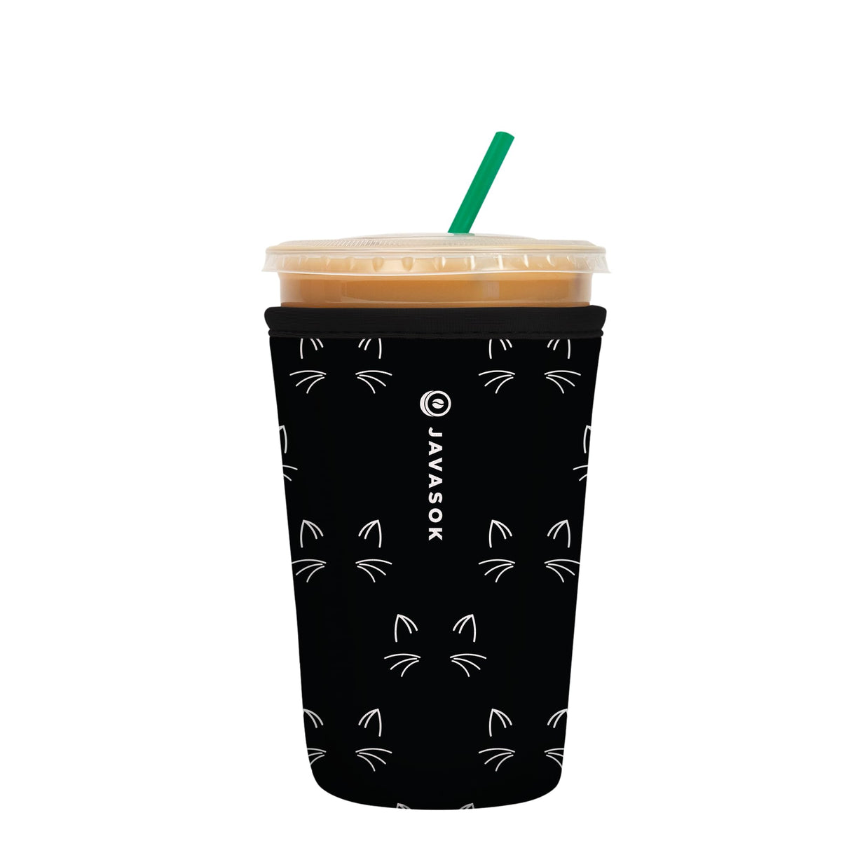 Sok It JavaSok sleeve closeup highlights durable neoprene for on-the-go sipping.