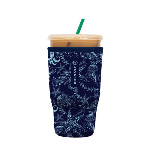 Sok It JavaSok Ocean Oasis sleeve close-up keeps drinks cold and hands dry.