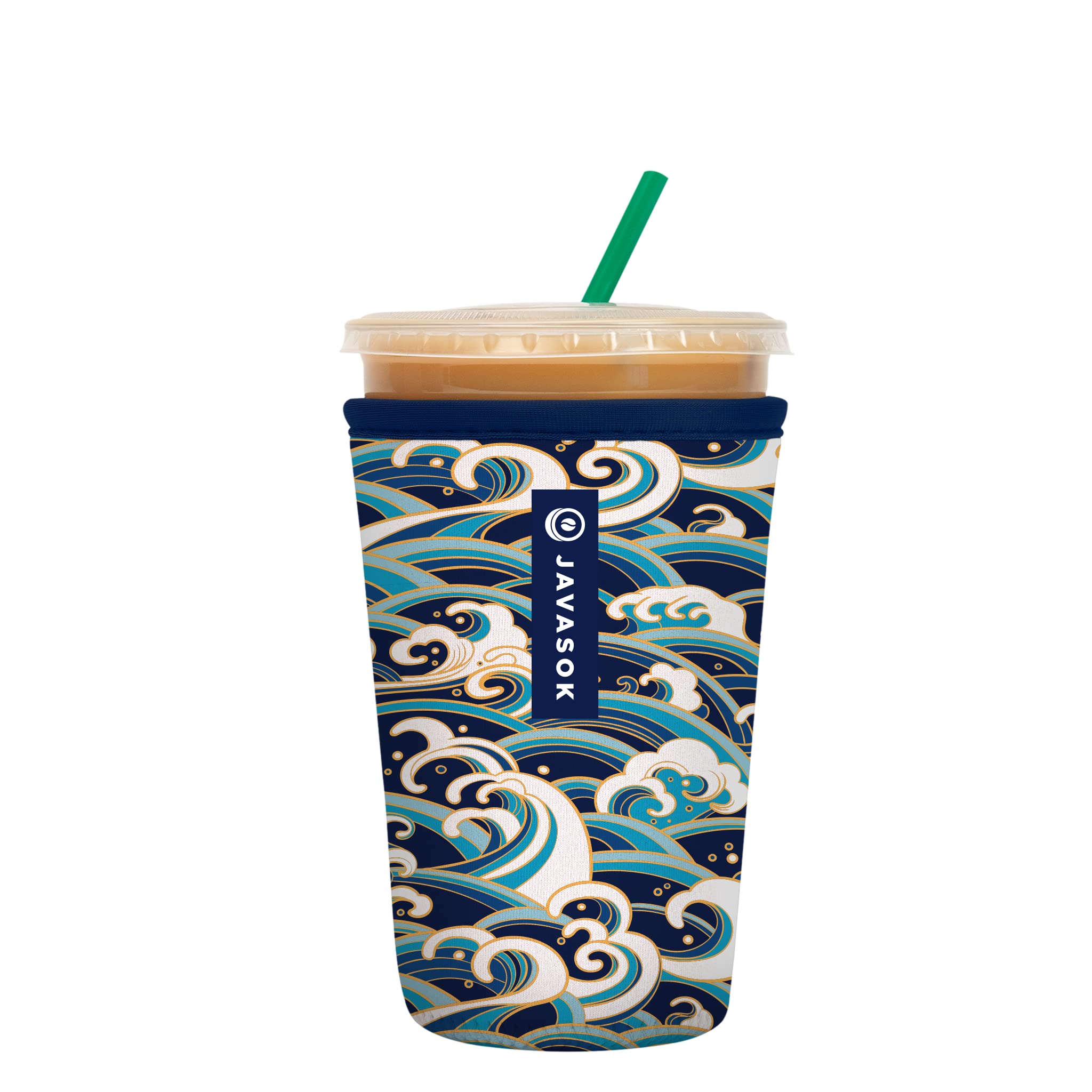 Sok It JavaSok sleeve on a 22-28oz cup keeps drinks cold.