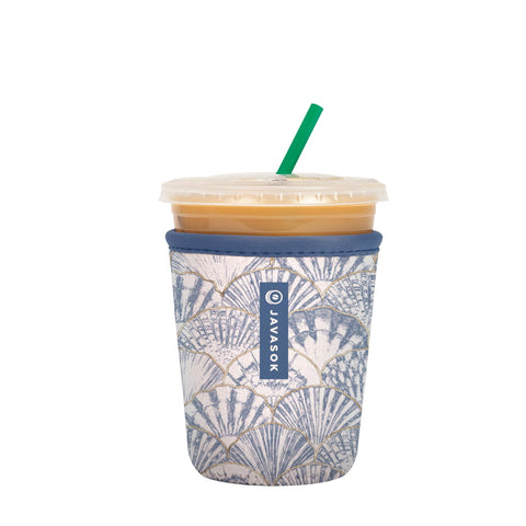 Sok It JavaSok Shore Thing iced coffee sleeve close-up showing durable insulation for cold drinks