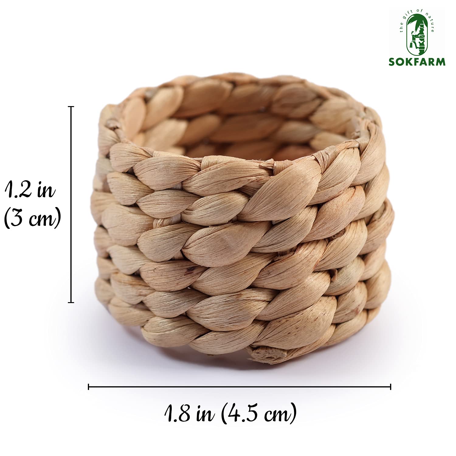 SOKFARM round napkin ring in natural weave, ideal for elegant Easter table settings.