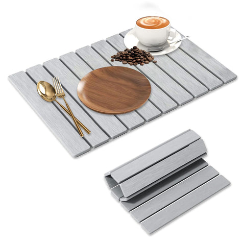 SOKINCLR large stone drying mat on kitchen counter speeds moisture evaporation.