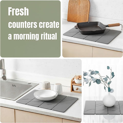 Solavelle anti-slip mesh pad ensures stability near the sink.